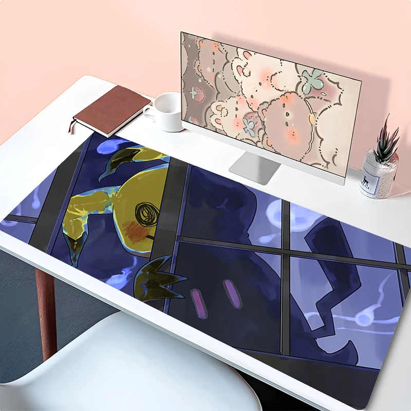 Large Gaming Mouse Pad P-Pokemon Mimikyu Computer Gaming Locking Edge MousePad Keyboardpad Girl Style Non-Slip Desk Mat