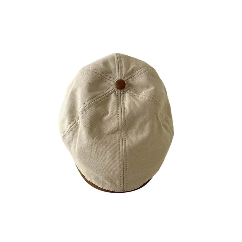 Kids Cotton Painter Cap Japanese Street Style Adjustable Newsboy Hat Spring Autumn Casual Duckbill Cap for Boys Girls Ages 4-6Y view 6