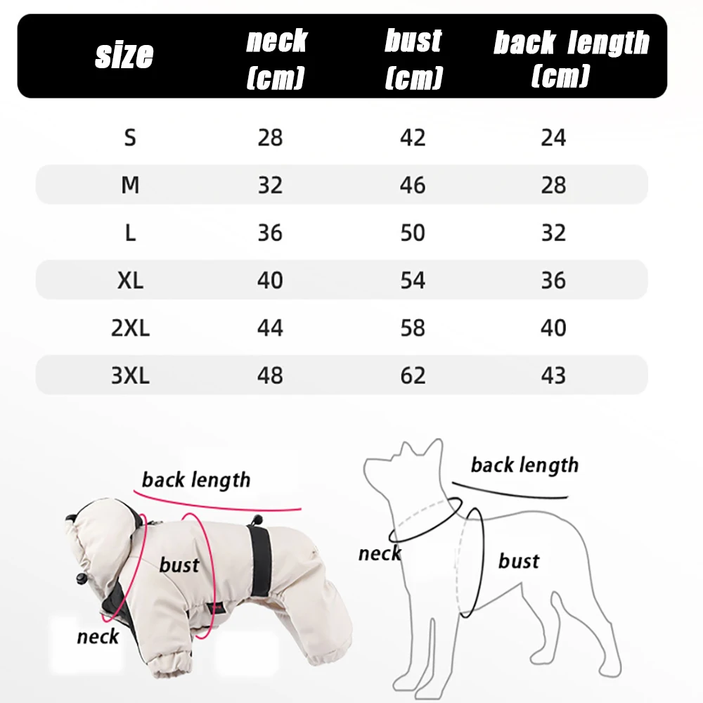 ملابس شتوية للكلاب دافئة مقاومة للماء للكلاب الصغيرة والمتوسطة بذلة تشيهواهوا ملابس الجرو سترة قطن جرافين بغطاء للرأس