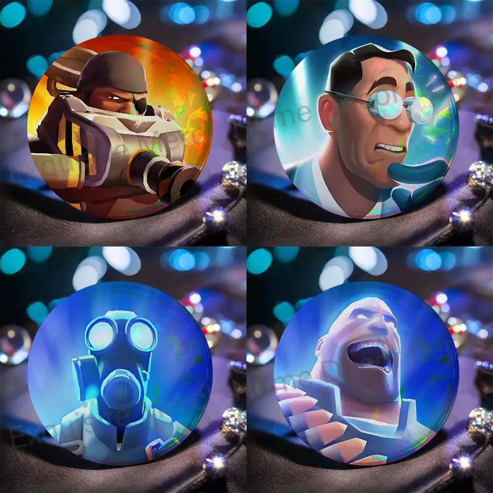 T-Teams F-Fortress 2 Game Artist Alley Fan-made Merch Custom Badges 75mm 44mm 25mm 32mm 58mm Collect Gifts Large