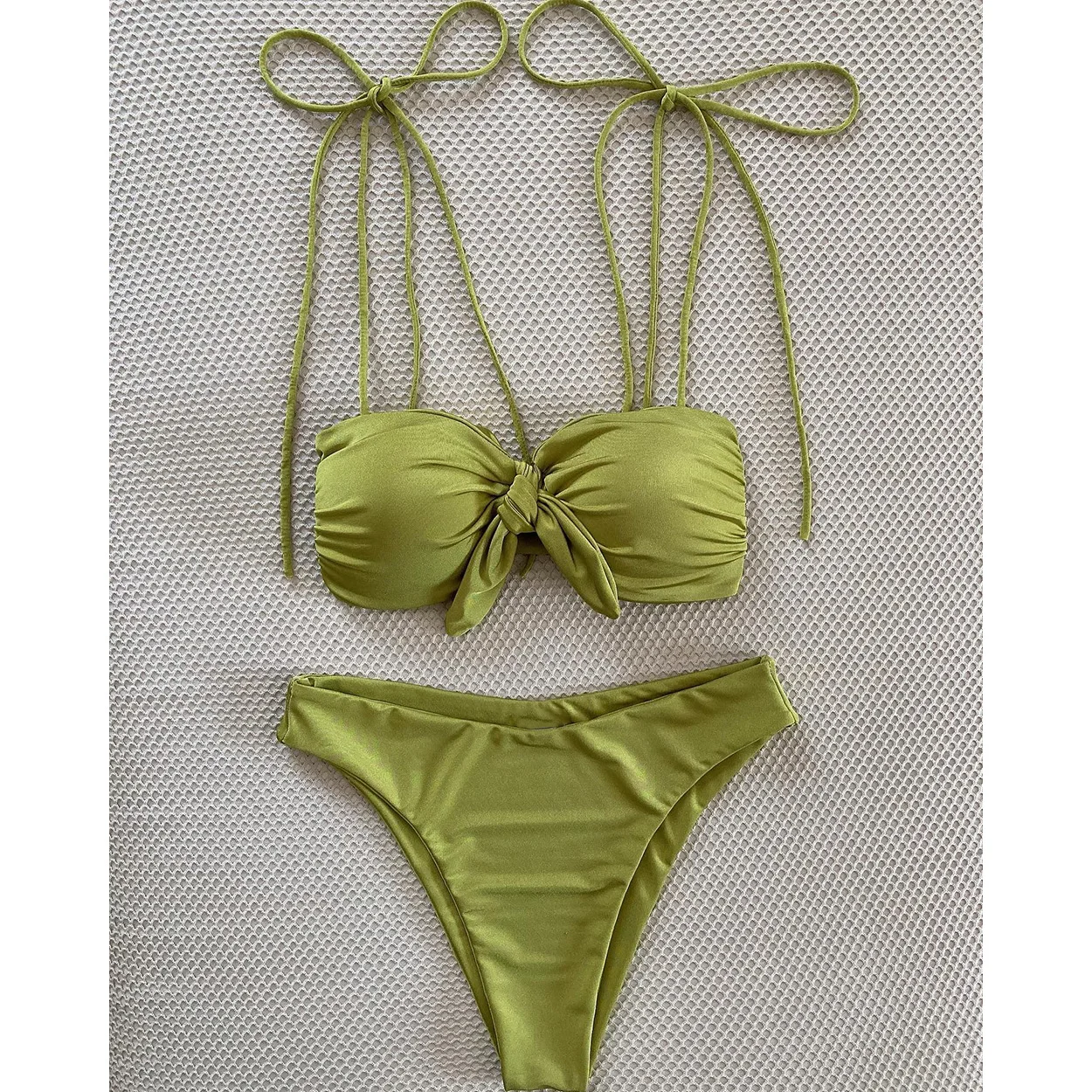 Sexy Halter Micro Bikini 2024 Women Swimsuit Female Swimwear Thong Bikinis Set Brazilian Beach Wear Bathing Suit Biquini