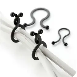 20/30 Pcs Office Earphone Cord Wrap Holder Thread Line Winder Wire Clip Twist Tie Cable Organizer