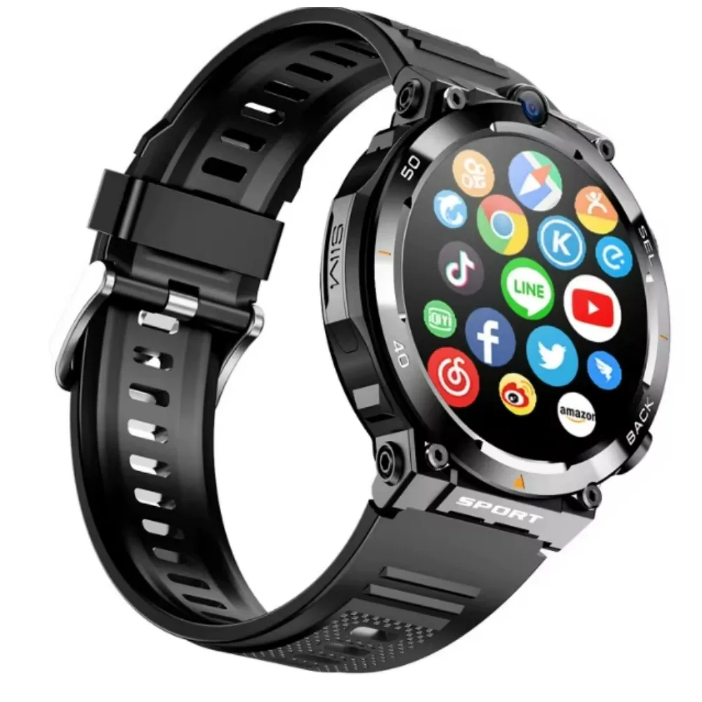 

GBE-Smart Watch-01 2+16G IP67 Waterproof GPS 4G Smartwatch with Sim Card NFC Social App Camera for IPhone & Android SOS Function