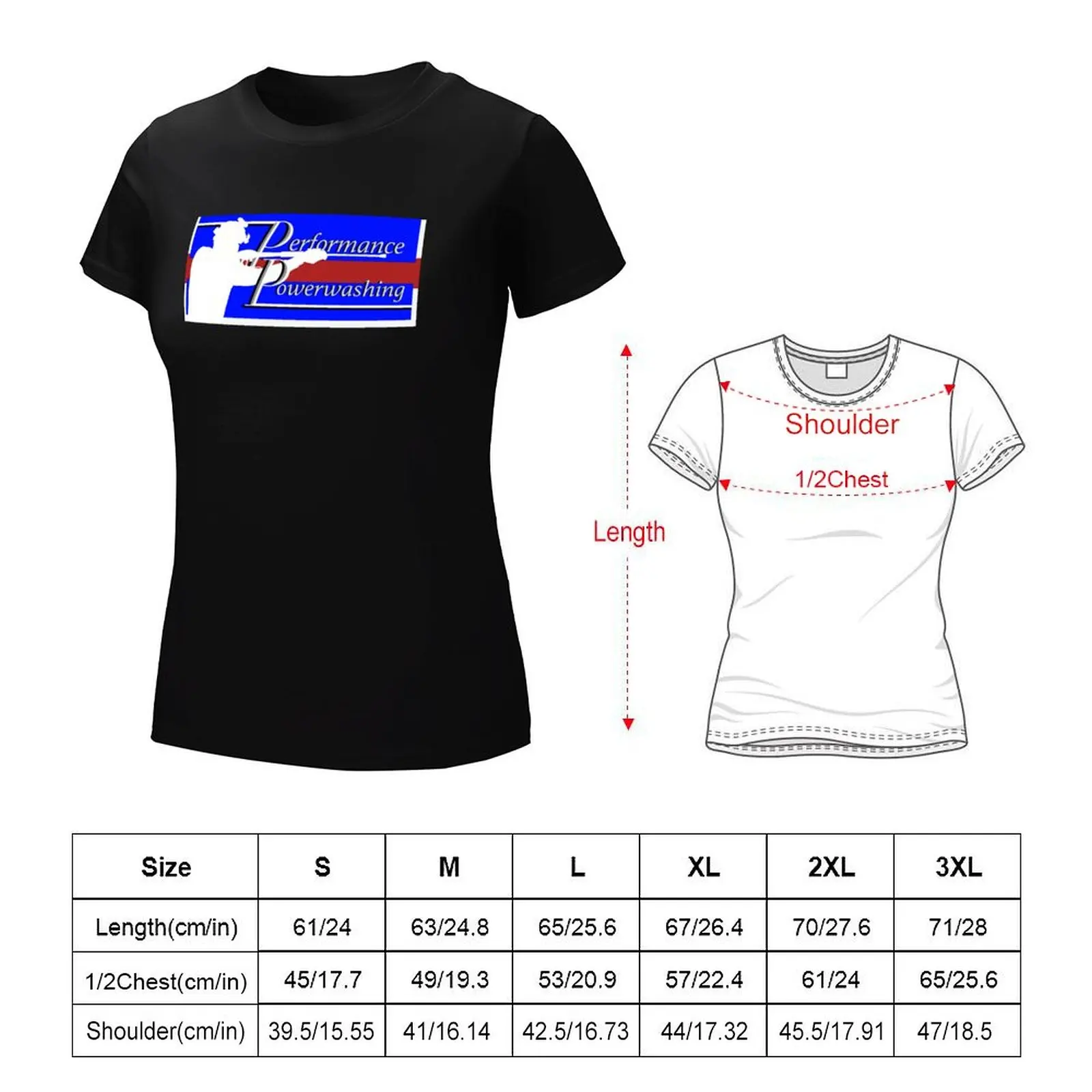 Performance Powerwashing Logo t-shirt camicetta tees animal print shirt for girls t-shirt dress for Women plus size sexy