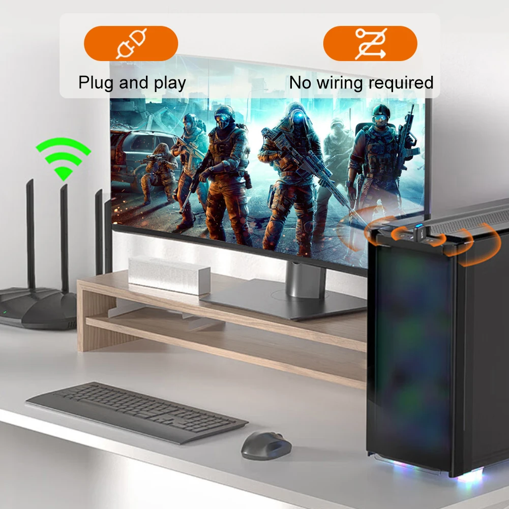 

USB WiFi 6 Adapter Mini USB WiFi Card Adapter Driver Free Wi-Fi Lan Adapter 2.4GHz 286.8Mbps For PC/Laptop Windows7/10/11