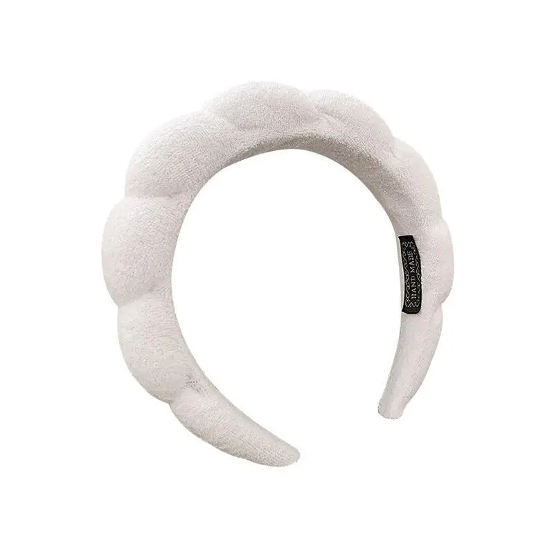 Non Slip Soft Puffy Cloth Headbands Comfortable Thick Hair Accessories for Women Skincare Makeup Travel Use