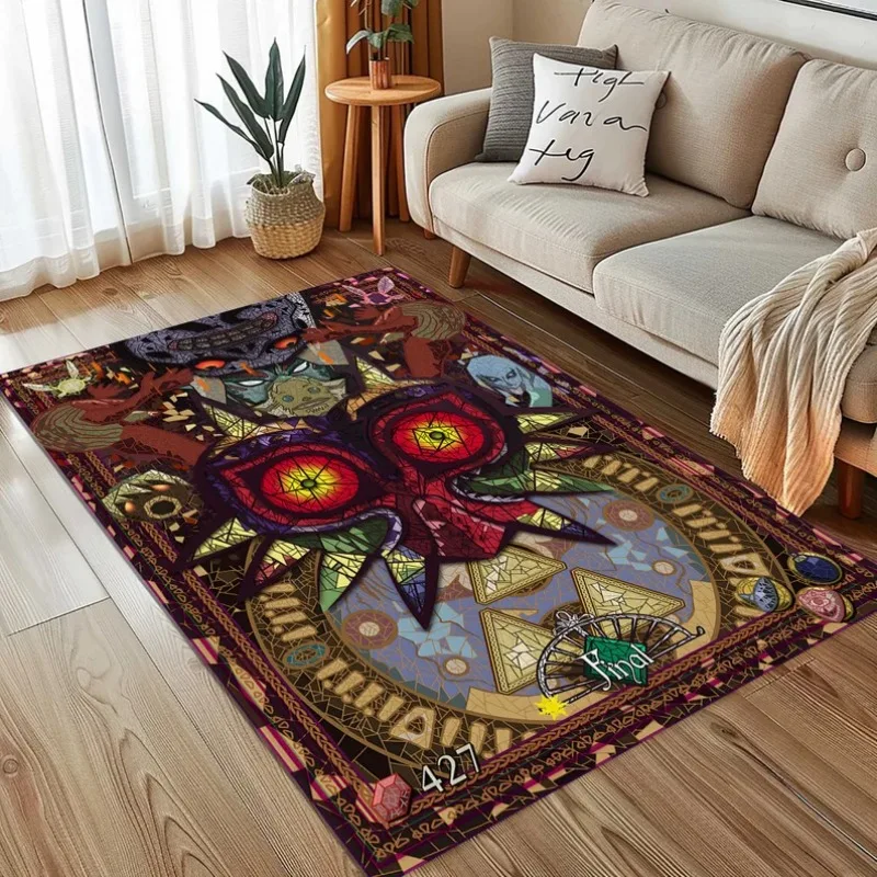 The Legend of Zelda Majora's Mask Area Rug Gaming Rug Video Game Rug Rugs for Living Room Home Decor Rug Non Slip Floor Mat