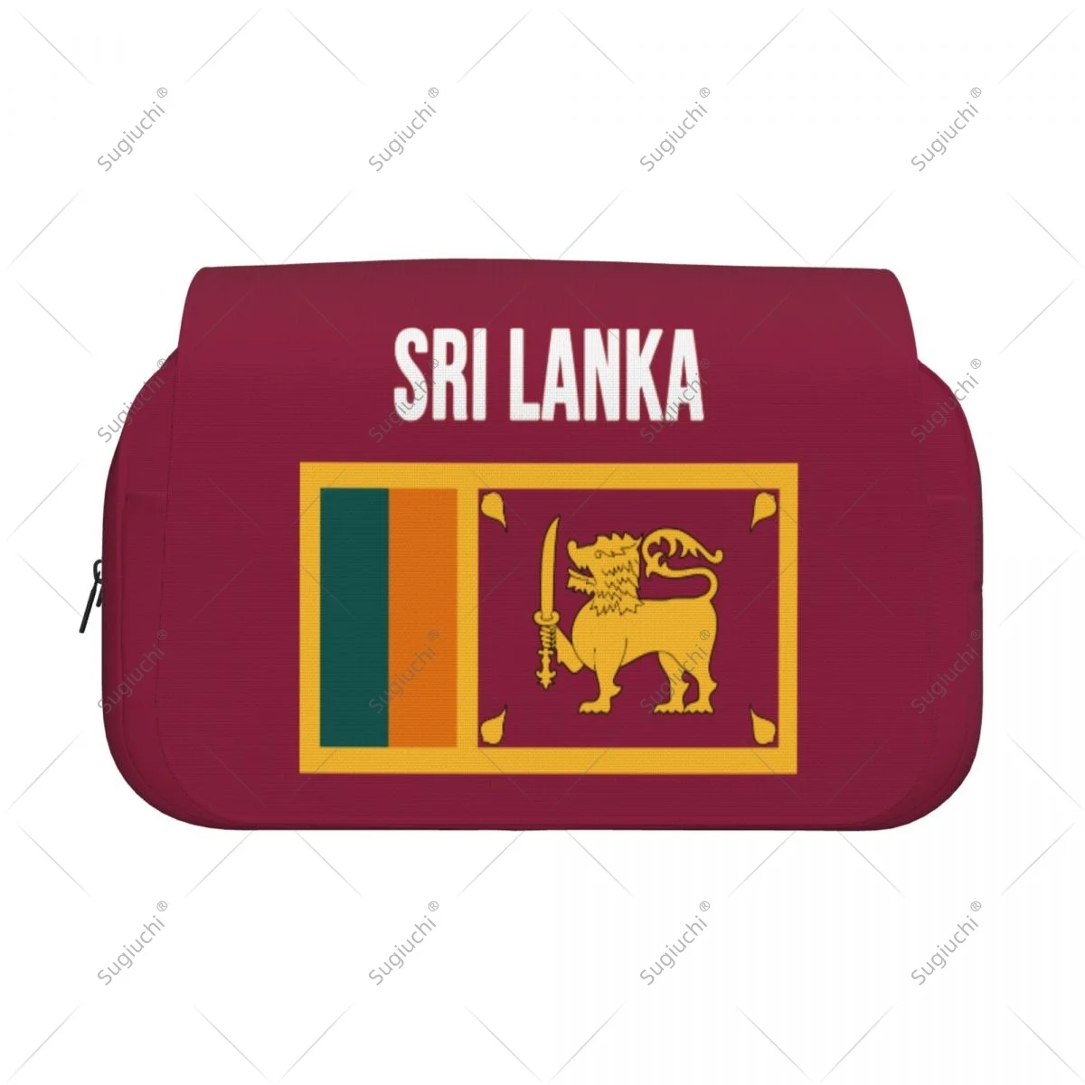 Pencil Case Scissors Bags 3D Sri Lanka Flag Double-layer Oxford Cloth Stationery Storage Pen Box Case