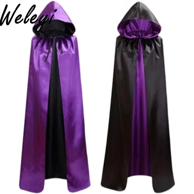 

Halloween COS Long Double Long Cloak Coat Men and Women 2025 New Unisex Multicolor Hooded Cloak Cosplay Vampire Shawl Coats