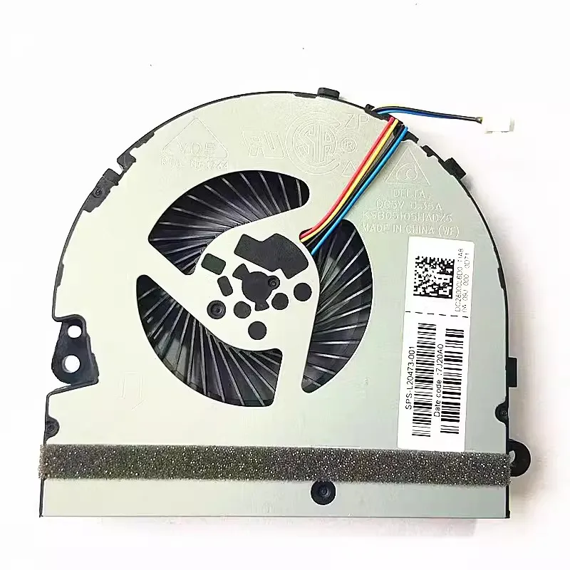 Original New CPU Cooler Fan for HP 15-DA 15Q-DS TPN-C135 C136 L20473-001 Laptop Cooling Fan