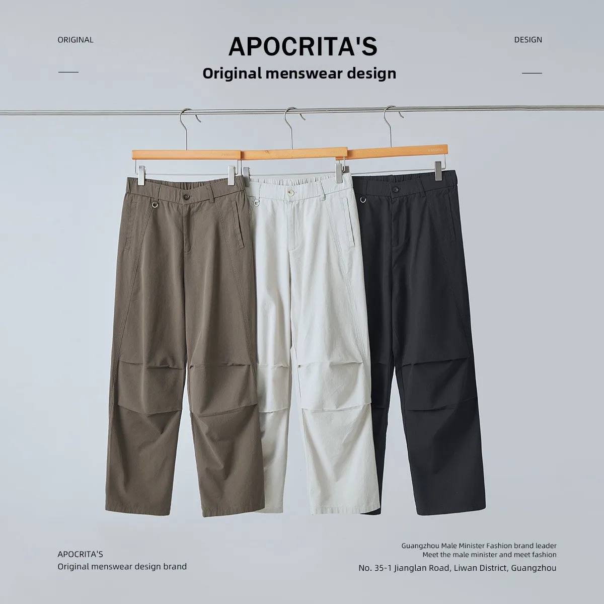 

Мужские брюки Apo American Sle Workwear, повседневные, свободного кроя, прямые, из хлопка Lenzing, весенняя мода, городской стиль, из смесовой хлопковой ткани