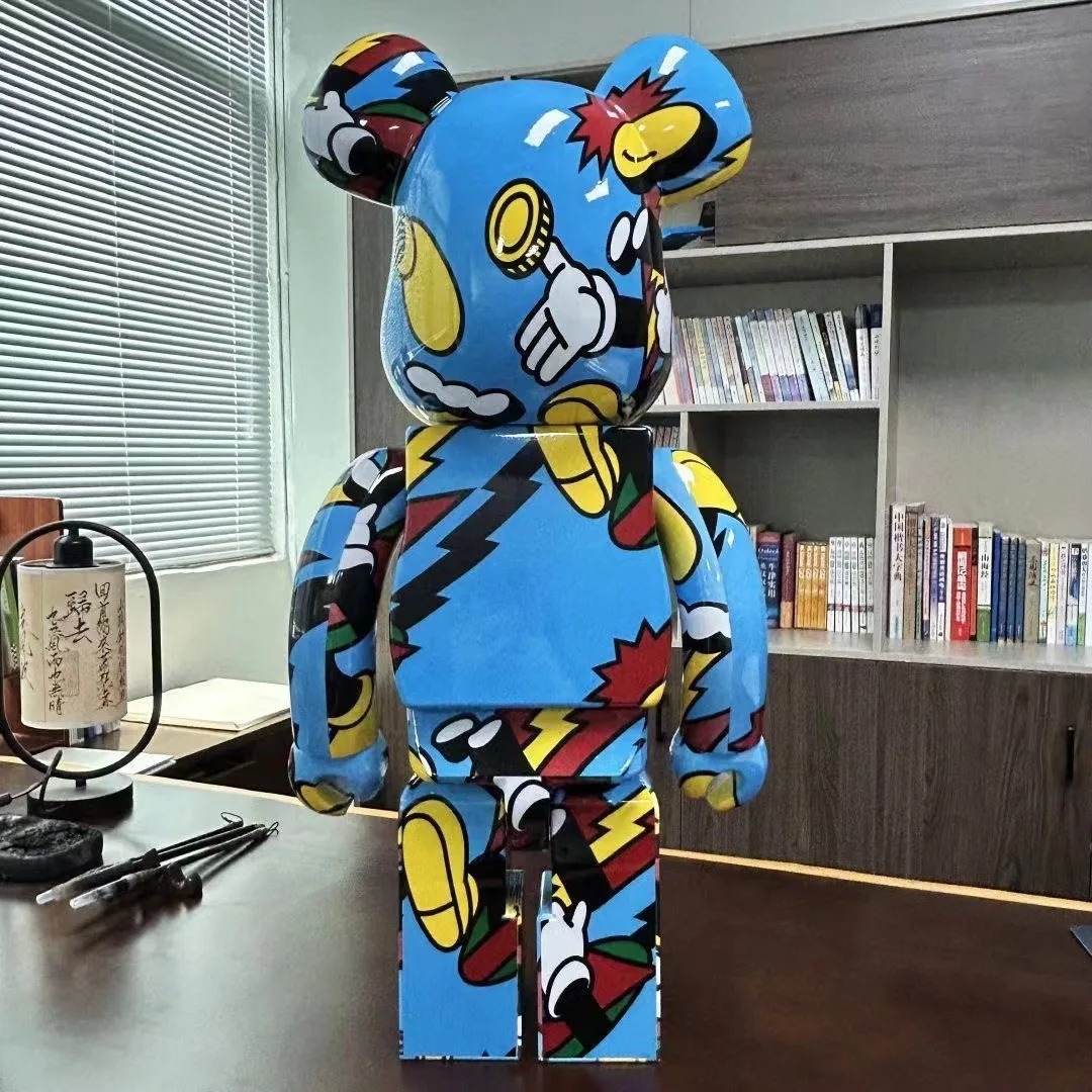 Bearbrick1000% blue mickey violent bear ornament figure building block bear tide play living room decoration gift