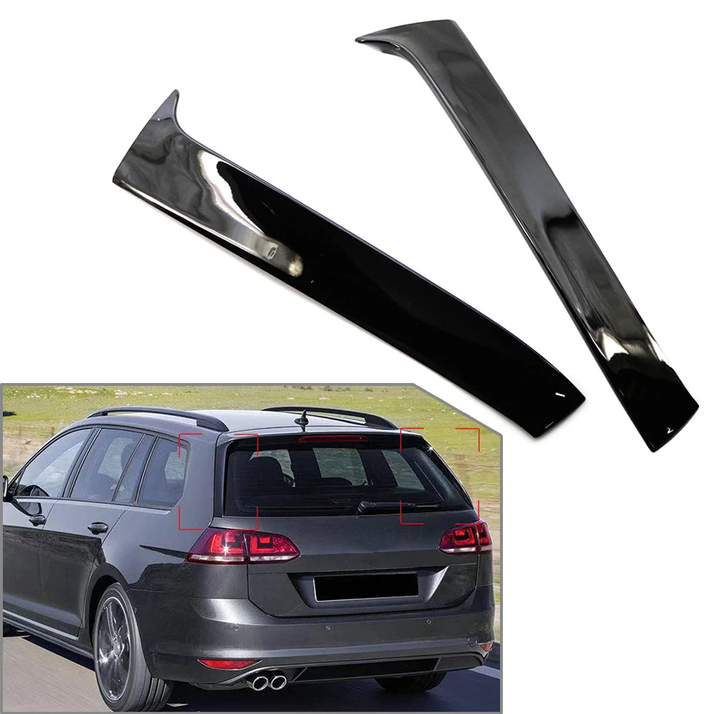 

2pcs Gloss Black ABS Car Rear Window Side Spoiler Canard Splitter Trim For Volkswagen Golf 7 7.5 MK7 MK7.5 2014 2015 2016 2017