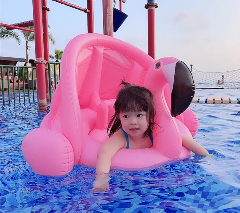 Summer Inflatable Flamingo Swan Pool Float Baby Swim Ring Water Hammock Swimming Float Pool Ring Seat For Kid Child Dropshipping