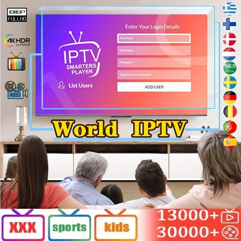 Android TV Box IPTV Code 4K UHD for Spain Germany Poland Netherlands M3U Player List Smart 12 Months Active Service Support