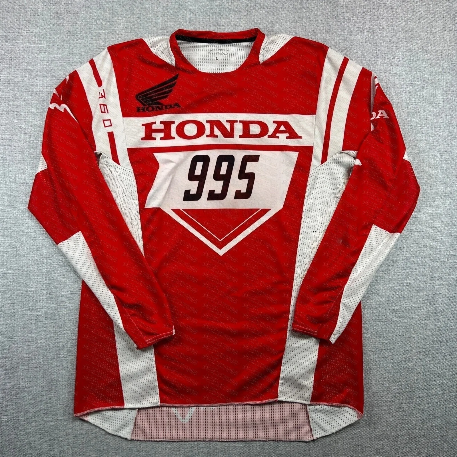 

Мужские гоночные майки Honda, красные, белые, для мотокросса, бездорожья, с длинным рукавом, Y2K, быстросохнущие мужские повседневные футболки для мотоциклов