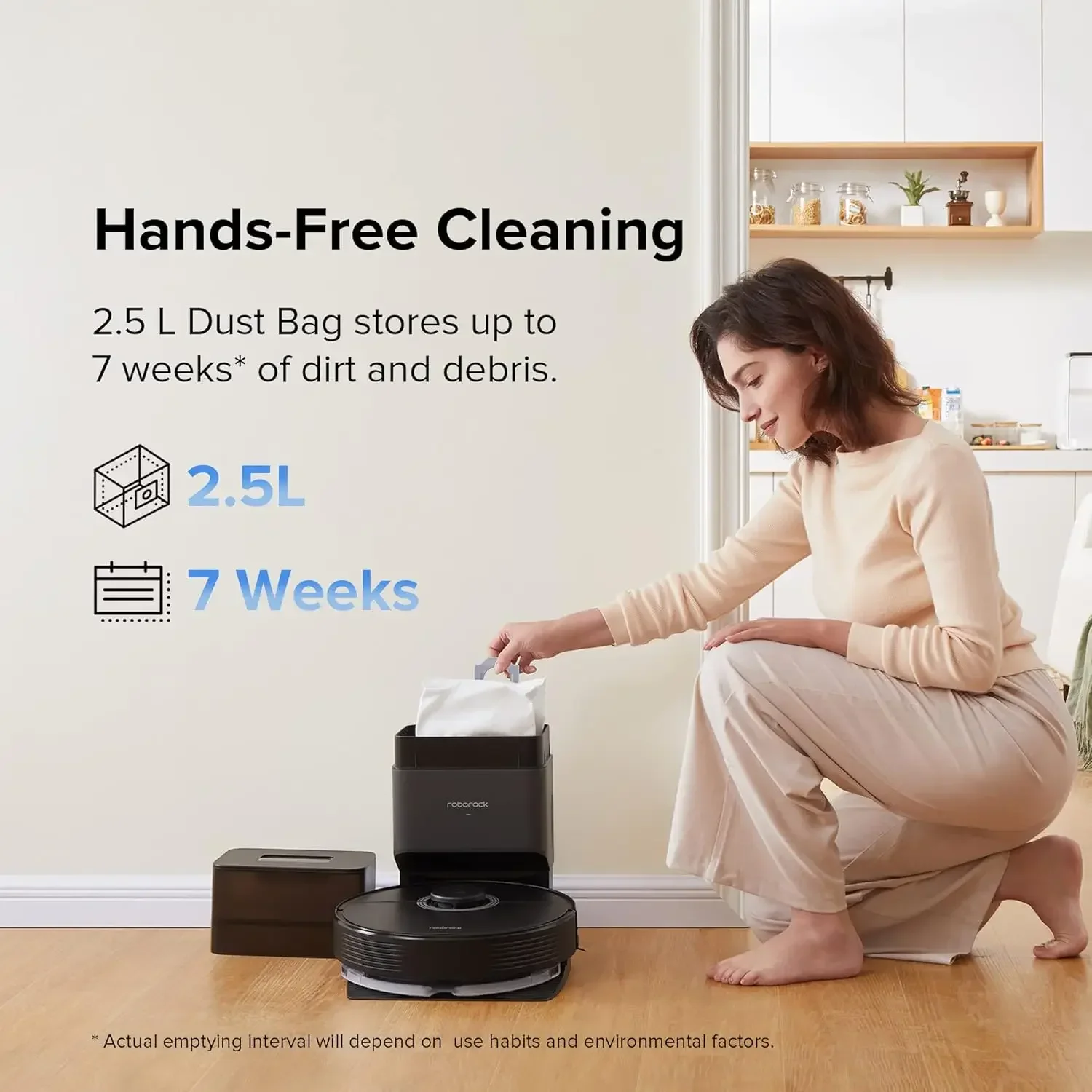 roborock Q7 Max+ Robot Vacuum and Mop with Auto-Empty Dock Pure, Hands-Free Cleaning for up to 7 Weeks, APP-Controlled