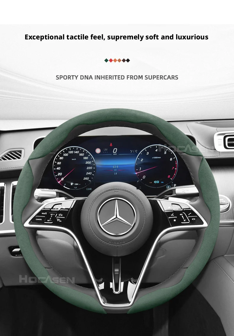 Anti-slip buckle segmented steering wheel cover is suitable for Mercedes-Benz c260l/e300l/glc300/a200l/glb220/glc260/c200l