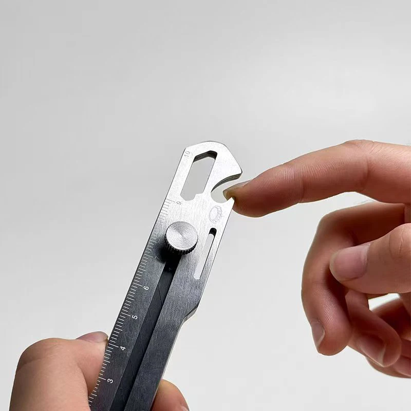 6-in-1 Edelstahl-Multifunktionsmesser, Einziehbarer Kartonöffner, Tragbares Messer für Büro, Zuhause und Paketöffnung – Detail 16