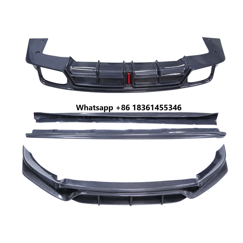 

For 9Y0 9YA 2018-2023 Factory Sale Carbon Fiber Car Rear Diffuser With LED Lights