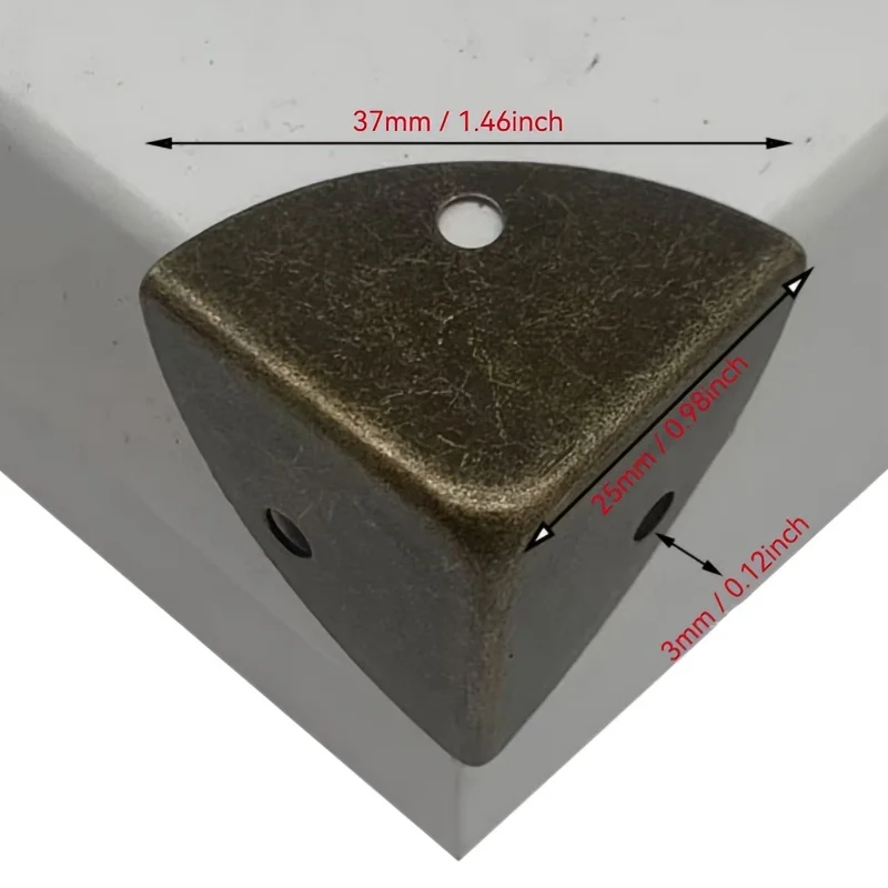 8pcs Angle Yards Three Corners Code Decorative Metal Jewelry Boxes Wooden Box Corners Furniture Hardware