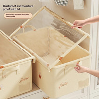 Floral Print Storage Box Set - Non-Woven Cloth Organizer with Steel Frame, Desktop & Closet Multi-Use,Foldable Design (Set of 3）