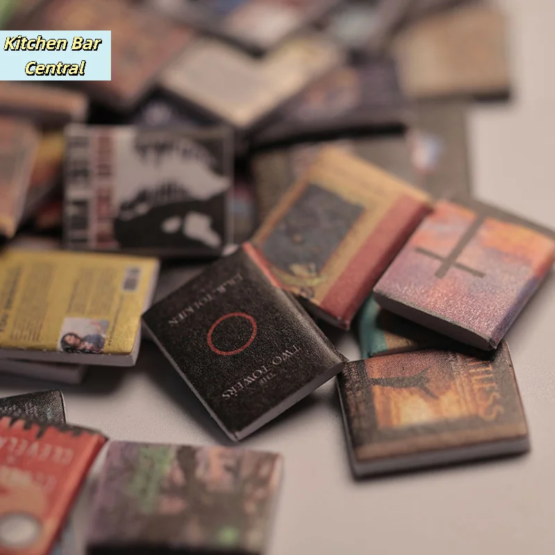 

【200Pcs Miniature Books Doll House Anxiety Bookshelf Mini Books Accessories For Decoration Dolls House Miniature】
