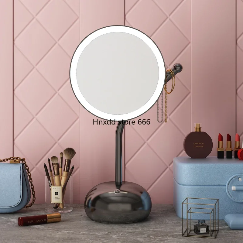 Makeup mirror with lamp intelligent led fill light student desktop vanity mirror portable high definition