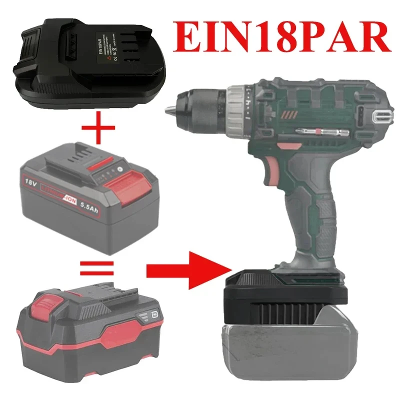 Adaptateur convertisseur de batterie EIN18BS EIN18MT EIN18DL EIN18PAR pour batterie Li-Ion 18V ein-hell pour outil Bosch Makita Dewalt Parkside