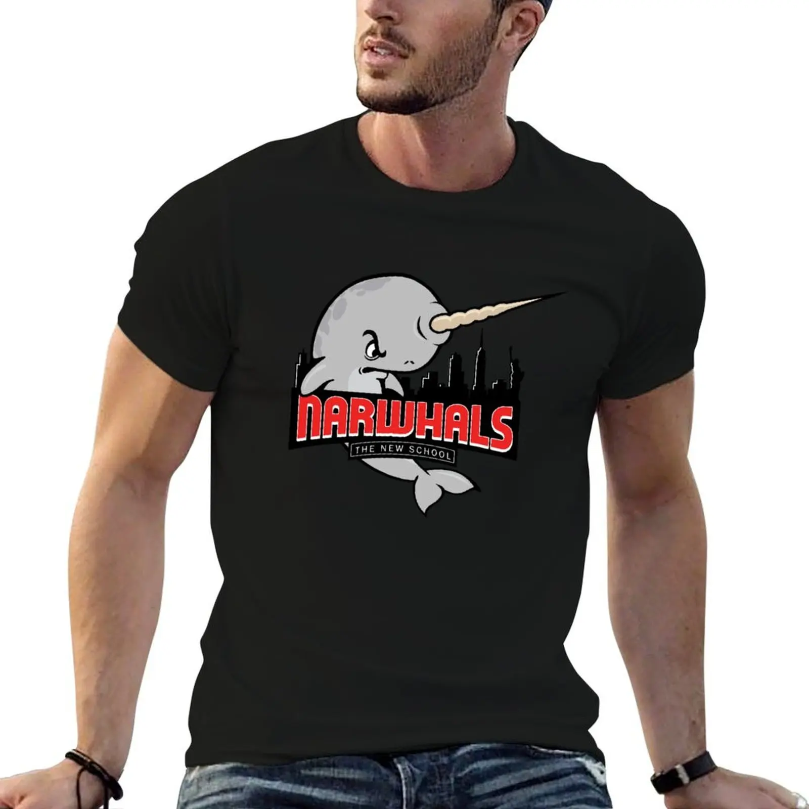 

t T-Shirt shirts School 100% for cotton shirts man t Narwhals, The printed New