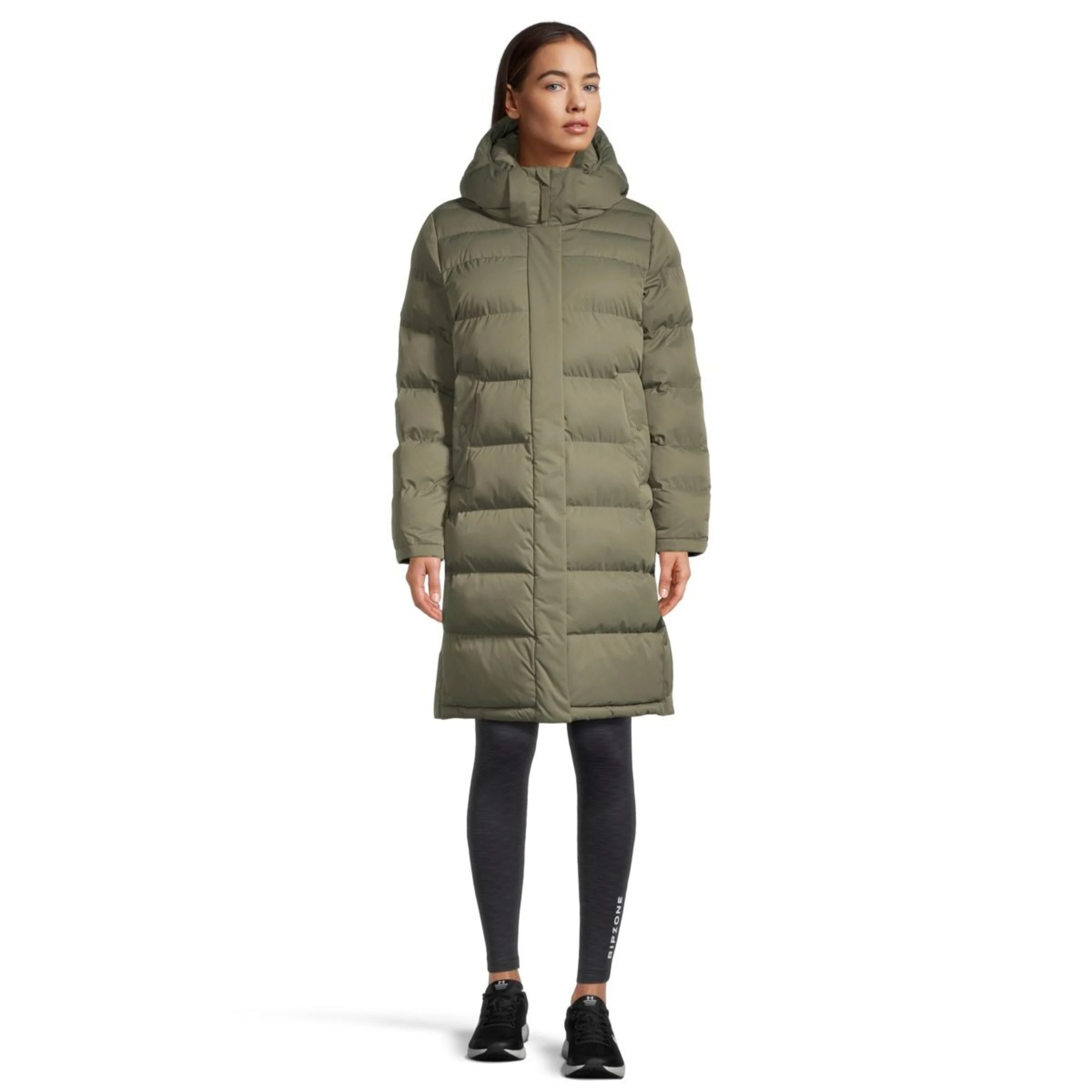 

High-End Outdoor Women's Mid-Length Cotton Jaet P Cotton Windproof Waterproof Warm Couple Sle Silver Label Large Size