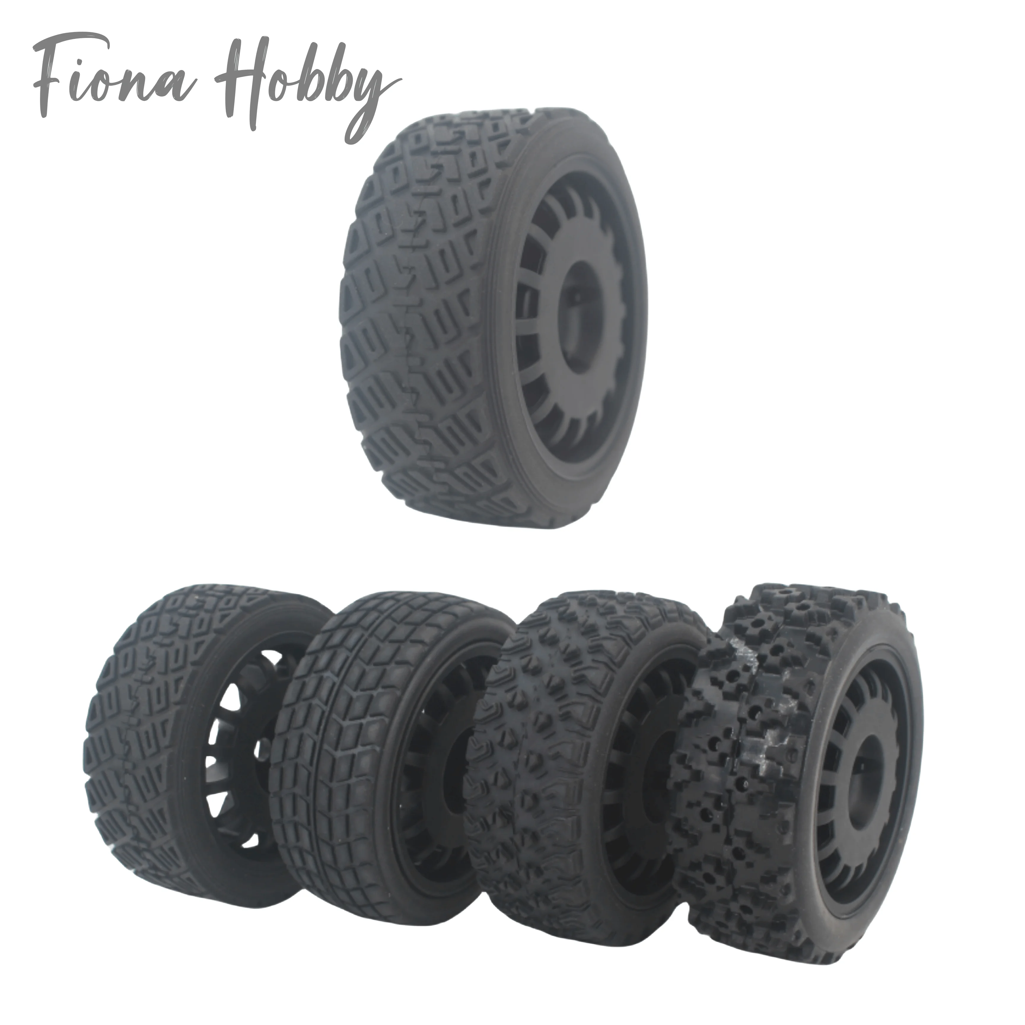 4pcs 1/10 Soft Rubber Tire Touring Car Tire 1/10 Rally Tire BD16S 0mm Offset Nylon Rim For  HSP HPI Kyosho Sakura Tamiya Yokomo