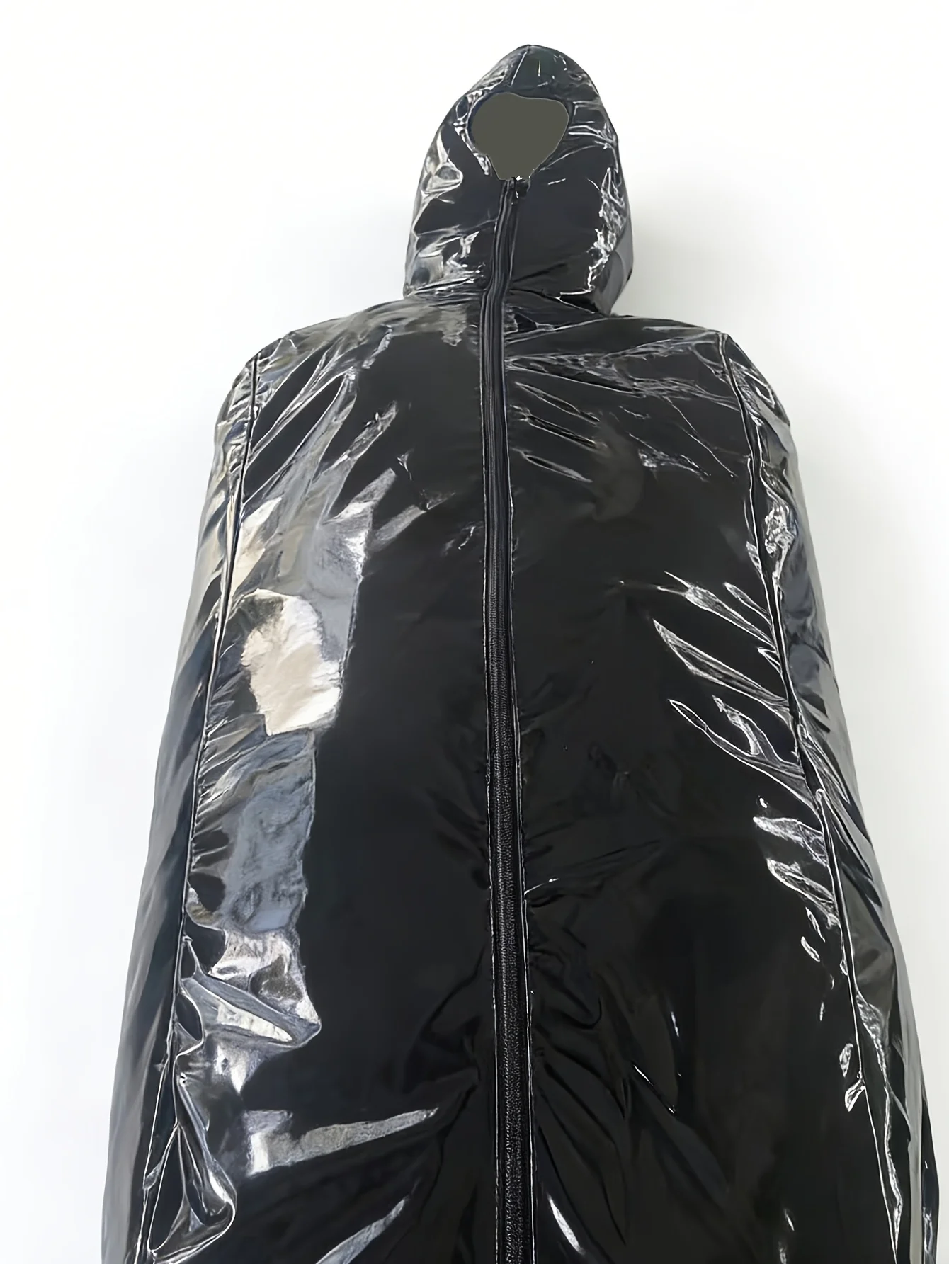 

Exotic Oil Glossy Bodystocking Adult One Piece Tights Full Coat Zentai Patent Leather Jumpsuit Mummy Sleeping Bag Custom Cosplay