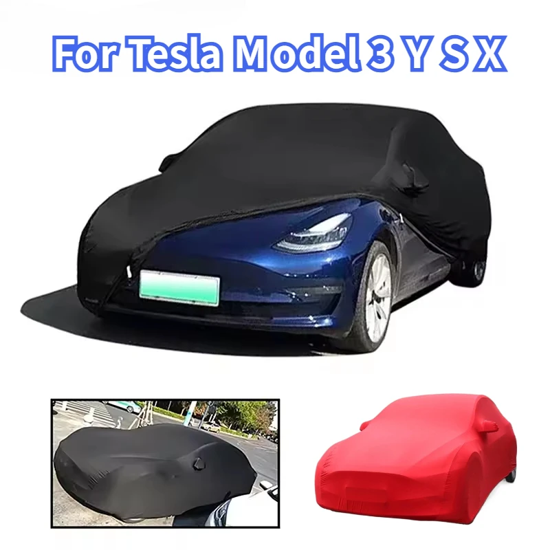 

Для Tesla Model 3 S X Y Эластичный автомобильный чехол, пылезащитный, против царапин, ультрафиолета, автомобильный солнцезащитный козырек, новая модель Y Juniper 2025