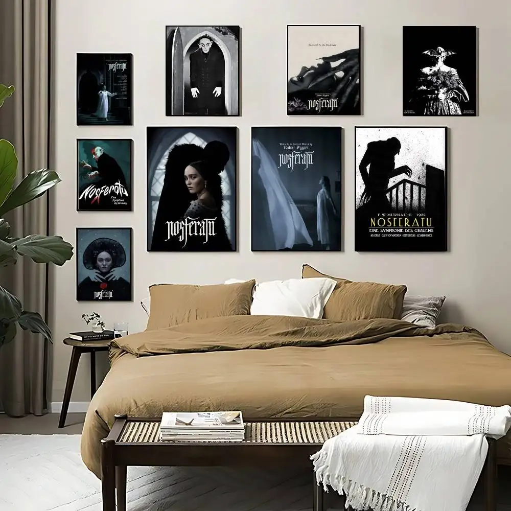 N-Nosferatu Dark Poster Print Canvas Pictures Home For Living Room And Bedroom Wall Modern Decor Frameless Painting
