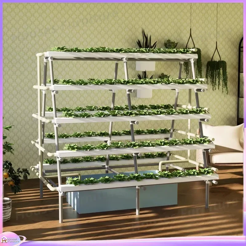 Vertical NFT Hydroponics System A Frame Kit 100 Sites Indoor Outdoor Lettuce Growing Garden Planting Hydroponic Grow
