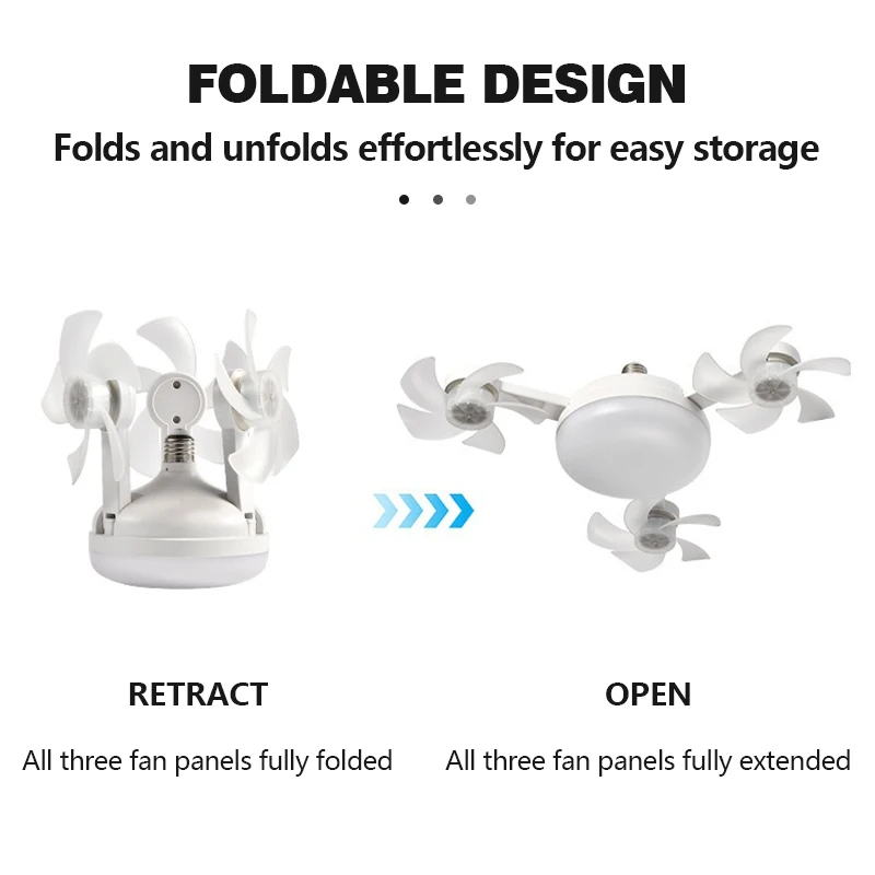 Smart E27 Ceiling Fan Light Remote Dimming 60W Silent Ceiling Light Living Room Study Unmanned Aerial Vehicle Decor LED Fan Lamp