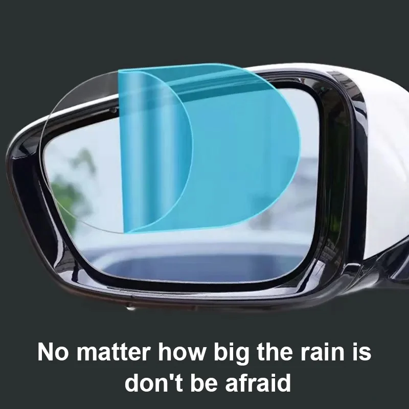 2pcs Car Rearview Mirror Protective Film Anti Fog Membrane Anti-Glare Waterproof Rainproof Car Sticker Clear Film