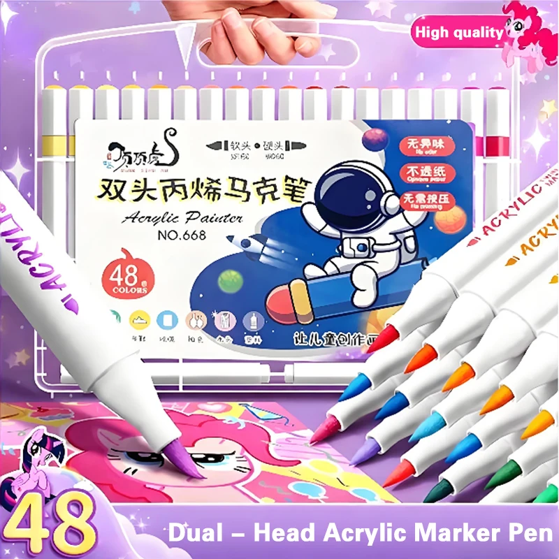 Vibrant Double-Ended Watercolor Markers – Art Set for Drawing & Crafts, Durable Plastic Bodies, Christmas Gift