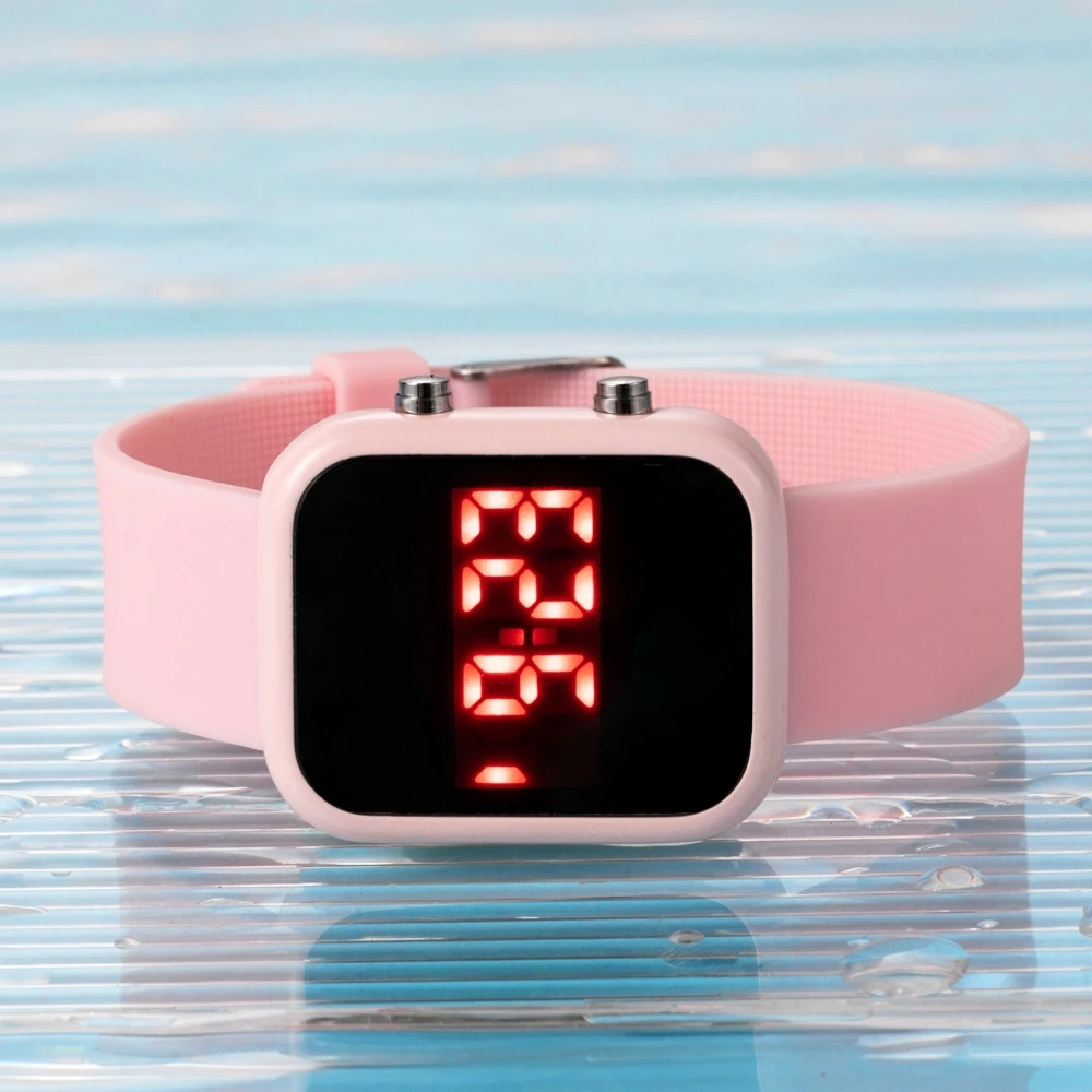 Fashion Women\'s LED Digital Watches Simple Square Silicone Strap Men\'s Electronic Wristwatch Casual Ladies Clock Reloj Mujer