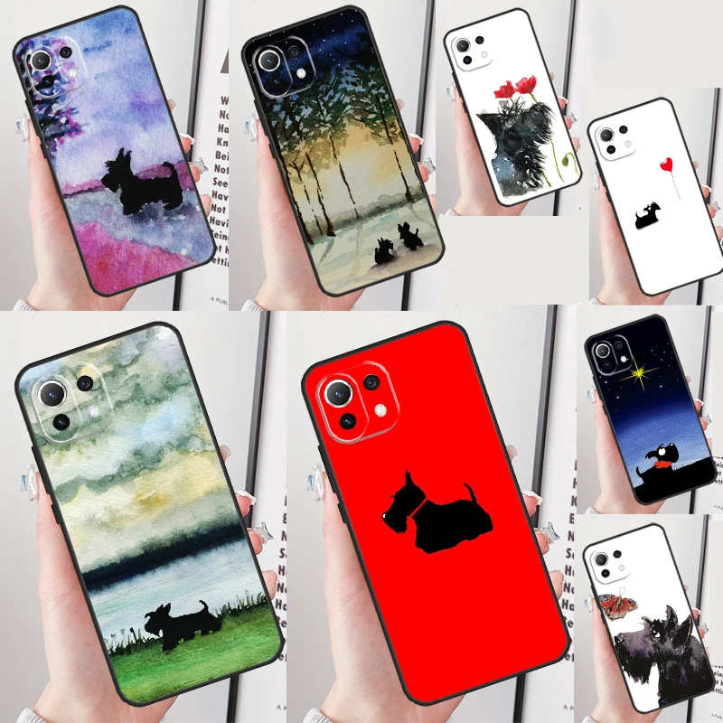 Funda Westie Scottie Scottish Terrier para Xiaomi 14 Ultra 13 15 11T 12T 13T 14T Pro POCO X6 Pro X3 X5 F5 F6 M6 X7 Pro