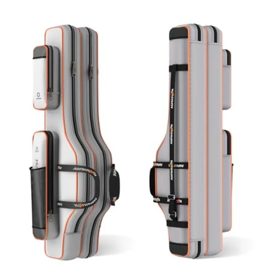 

Fishing Rod Case and Bag 1680D Oxford, Wire-Reinforced Anti-Deforming, Foldable Portable, Quick-Access Compartments, Fishing Gi