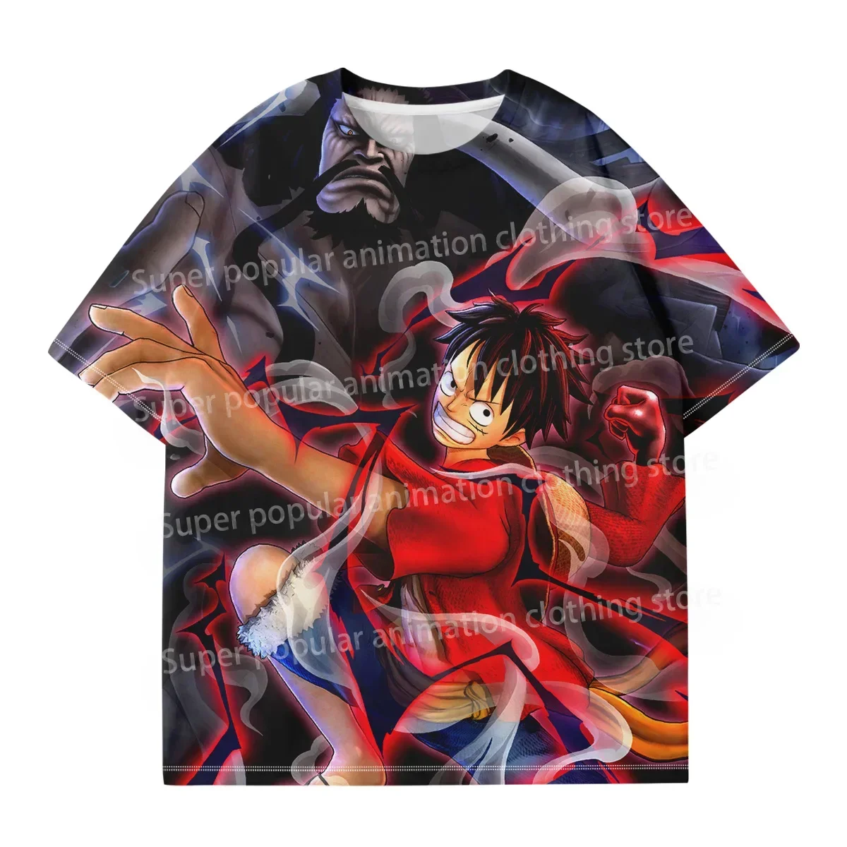 

Anime One Piece Boy T-shirt Cosplay Luffy Men Cartoon Short-sleeved Children's Top Boy Loose Children's Clothing Casual T-shirt
