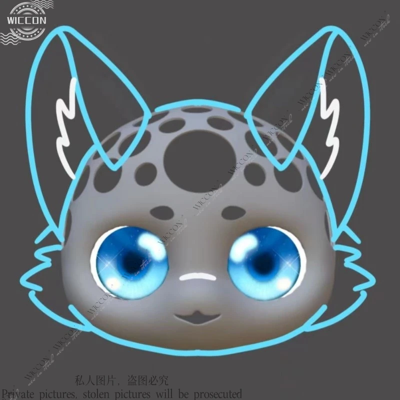 Kemono máscara de Fursuit Canidae Felidae, Calavera, peludo Kig, Animal lindo, fiesta de Halloween, mujer, hombre, máscara japonesa, dos tipos