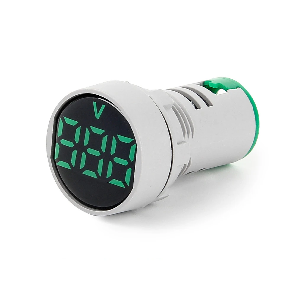 ABILKEEN AD16-22 22MM Round Head Signal Voltmeter LED Digital Display AC20V-500V Large Voltage Industrial Voltmeter