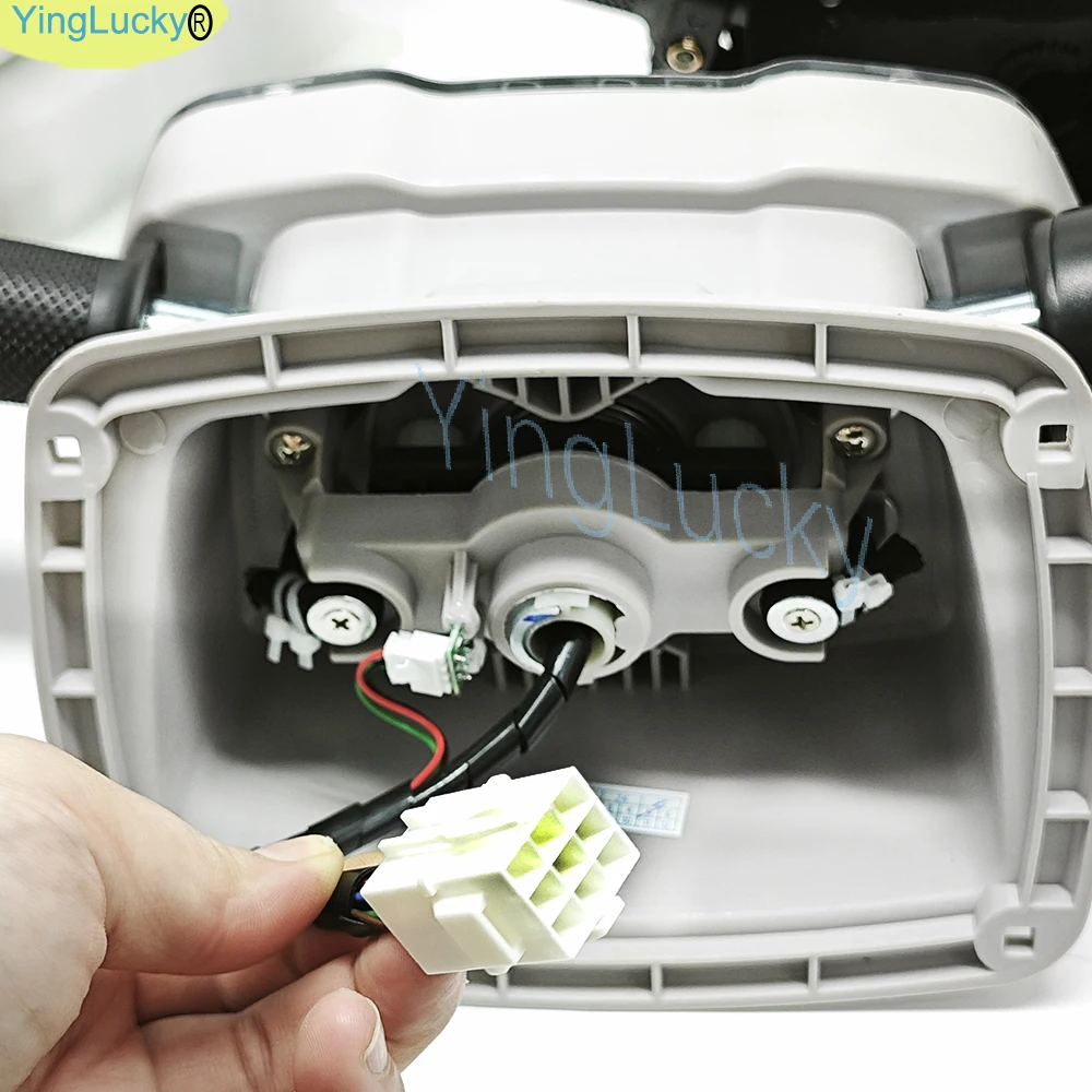 Racing Video Game Machine Super Motorcycle Steering Wheel LED Handlebar with GaugesDIY Kit for Arcade Children's Simulation