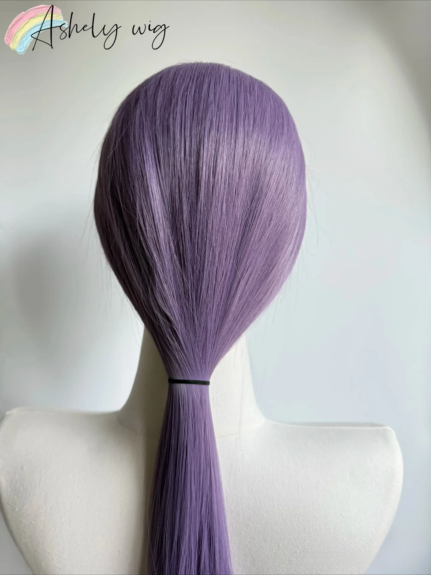 Ashely Light Purple Wig Special Grey-purple Lace Front Wigs 13*4 24inch Long Straight Synthetic Lace Wigs for Cosplay Party