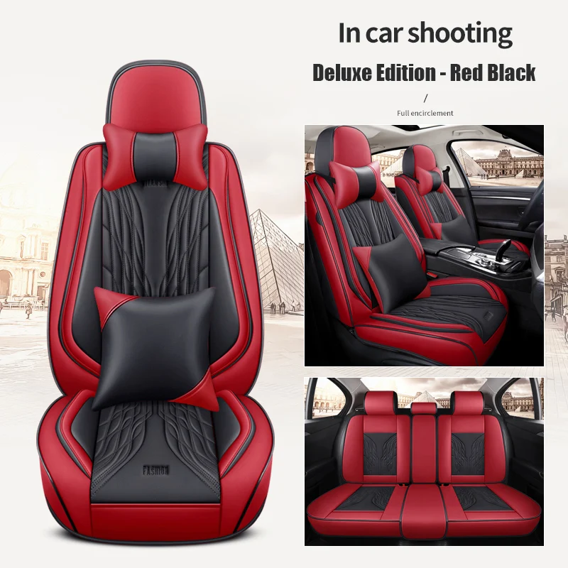 

WZBWZX Universal leather Car Seat Cover for Ford focus kuga ecosport explorer mondeo fiesta mustang Car-Styling car accessories