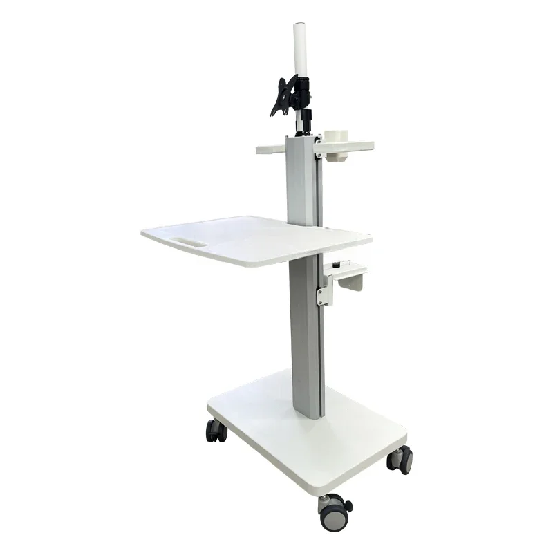 SY-POC-2T  White Endoscope Cart Trolley Medical With Silent Castors For Patients Emergency trolley