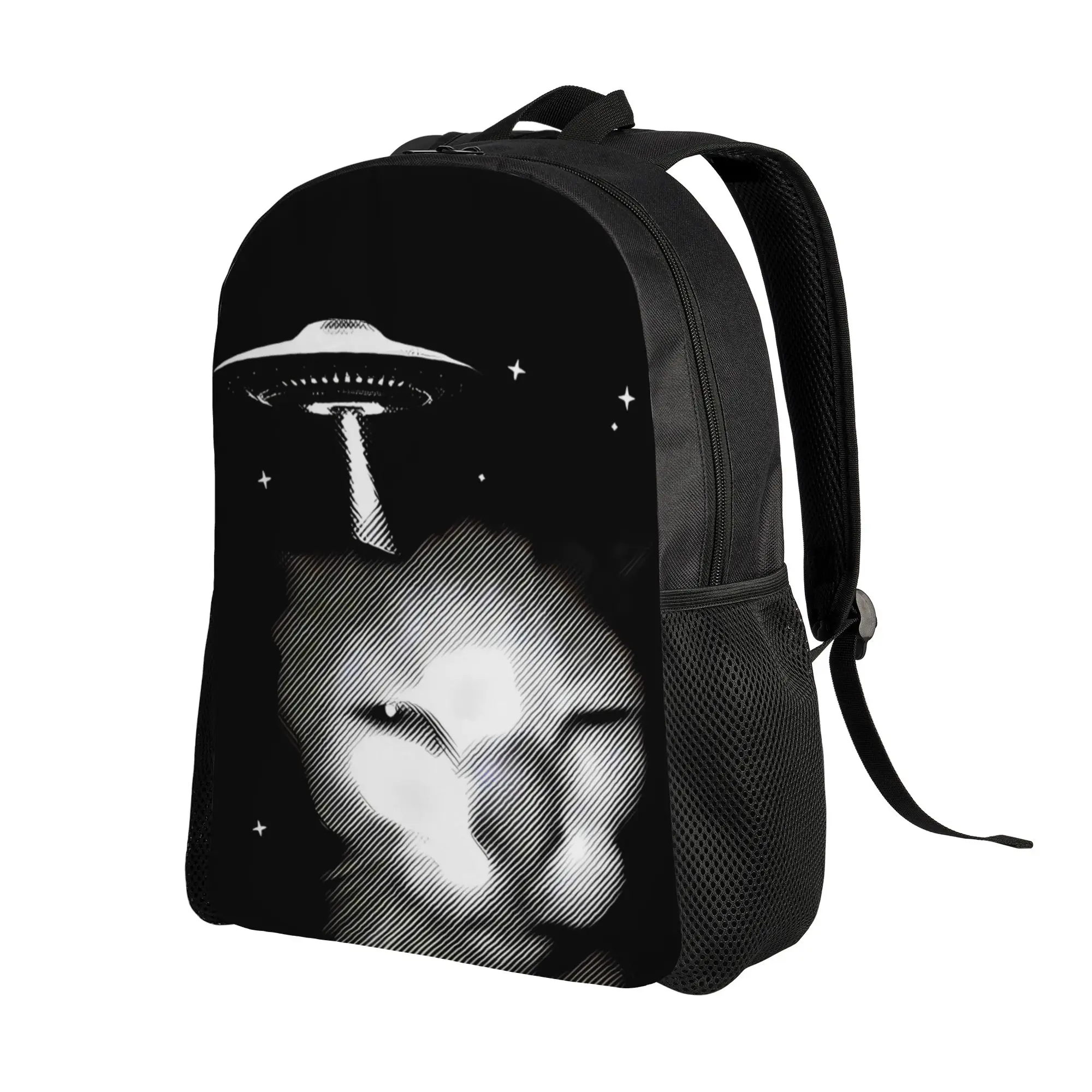 Back to school season Large Capacity Alien Invasion Meme Laptop Bag Cat UFO Male Lady Backpack